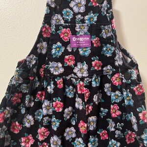 RARE Vintage Floral Corduroy Overalls